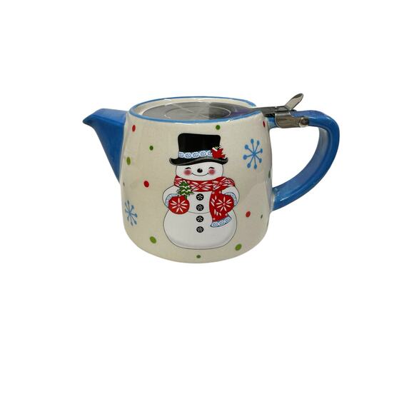 Temptations by Tara 18oz Snowman Teapot with diffuser New! - Picture 6 of 6